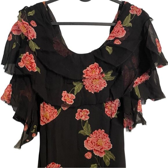 Reformation Angel Miranda Ruffle Chiffon Mini Dress - Picture 4 of 9